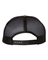 Richardson 511 Wool Blend Flat Bill Trucker Cap #color_Heather Grey/ Black