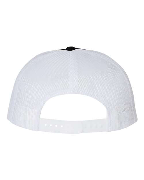 Richardson 511 Wool Blend Flat Bill Trucker Cap #color_Black/ White