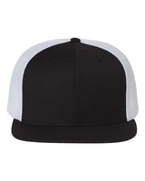 Richardson 511 Wool Blend Flat Bill Trucker Cap #color_Black/ White