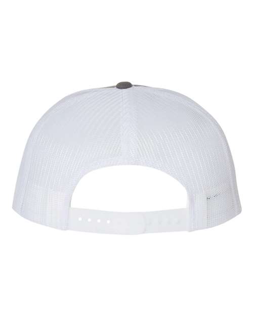 Richardson 511 Wool Blend Flat Bill Trucker Cap #color_Charcoal/ White