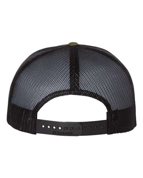 Richardson 511 Wool Blend Flat Bill Trucker Cap #color_Loden/ Black