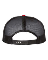 Richardson 511 Wool Blend Flat Bill Trucker Cap #color_Red/ Black