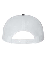 Richardson 511 Wool Blend Flat Bill Trucker Cap #color_Heather Charcoal/ White