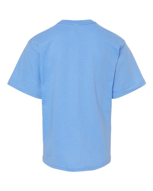 M&O 4850 Youth Gold Soft Touch T-Shirt #color_Carolina Blue