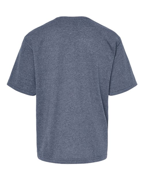 M&O 4850 Youth Gold Soft Touch T-Shirt #color_Heather Navy