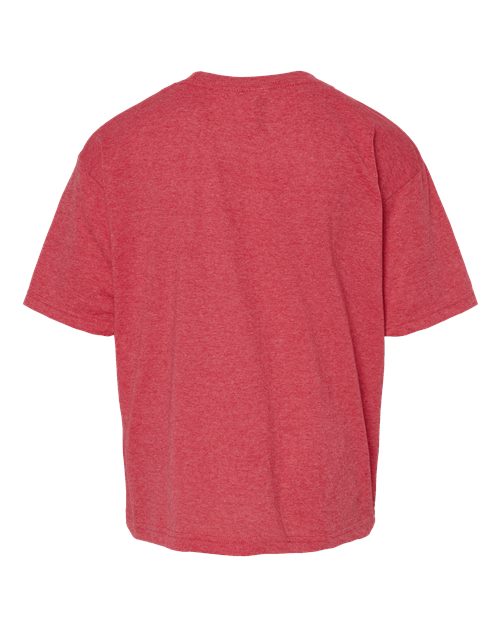 M&O 4850 Youth Gold Soft Touch T-Shirt #color_Heather Red