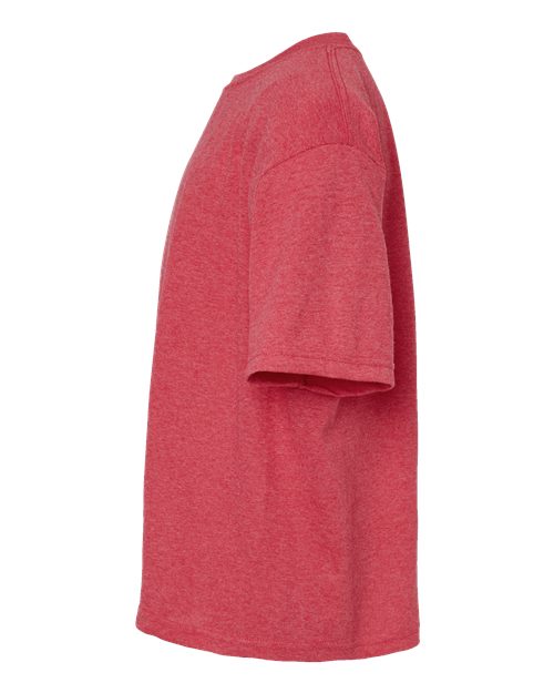 M&O 4850 Youth Gold Soft Touch T-Shirt #color_Heather Red