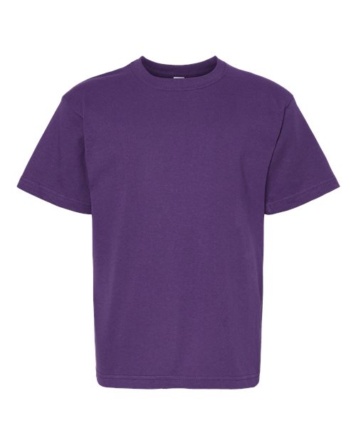 M&O 4850 Youth Gold Soft Touch T-Shirt #color_Purple