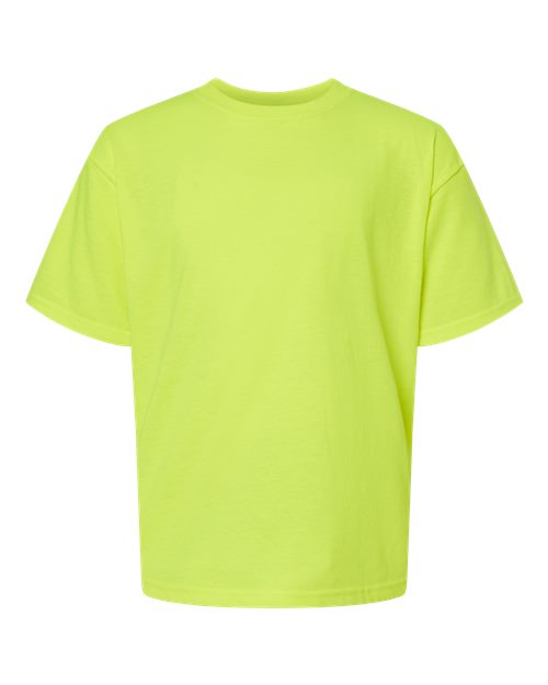 M&O 4850 Youth Gold Soft Touch T-Shirt #color_Safety Green
