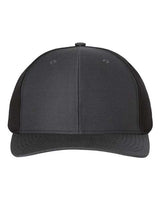 Richardson 312 Twill Back Trucker Cap #color_Charcoal/ Black