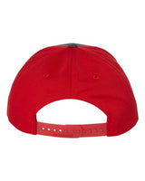 Richardson 312 Twill Back Trucker Cap #color_Charcoal/ Red