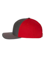 Richardson 312 Twill Back Trucker Cap #color_Charcoal/ Red