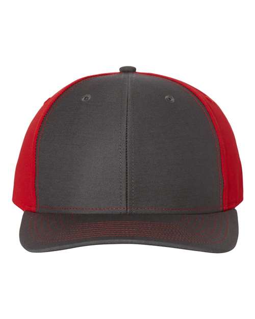 Richardson 312 Twill Back Trucker Cap #color_Charcoal/ Red