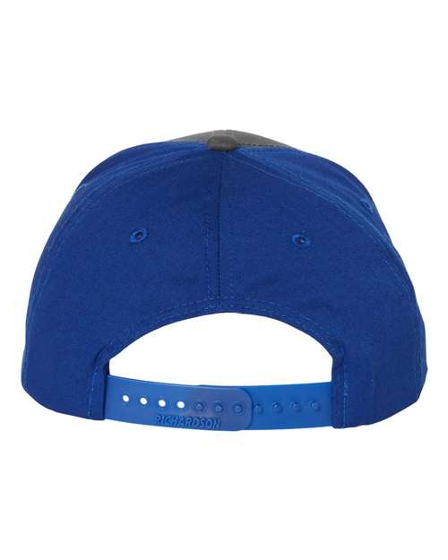 Richardson 312 Twill Back Trucker Cap #color_Charcoal/ Royal