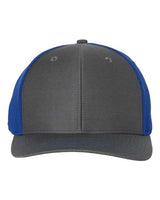 Richardson 312 Twill Back Trucker Cap #color_Charcoal/ Royal