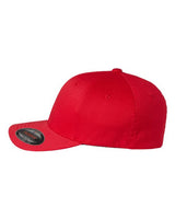 Flexfit 6277Y Youth Wooly 6-Panel Cap #color_RED