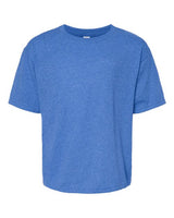 M&O 4850 Youth Gold Soft Touch T-Shirt #color_Heather Royal