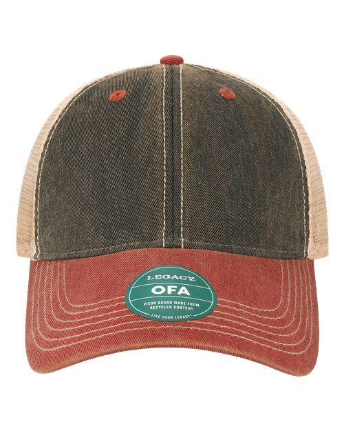 LEGACY OFA Old Favorite Trucker Cap #color_Black/ Cardinal/ Khaki