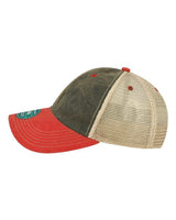 LEGACY OFA Old Favorite Trucker Cap #color_Black/ Scarlet Red/ Khaki