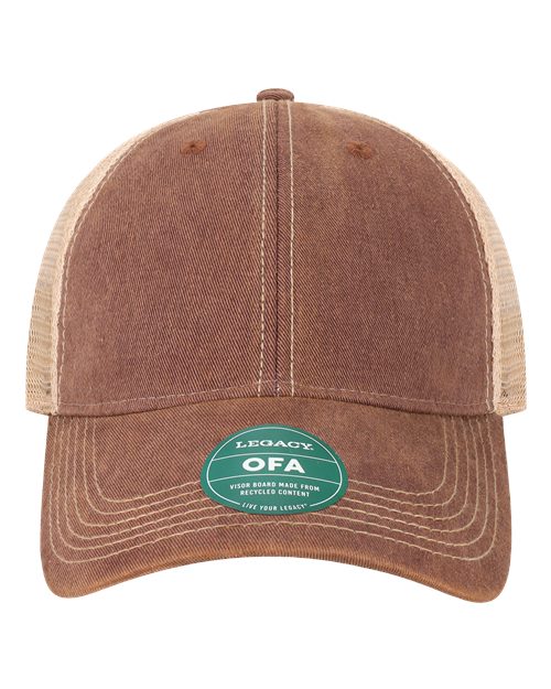 LEGACY OFA Old Favorite Trucker Cap #color_Burgundy/ Khaki