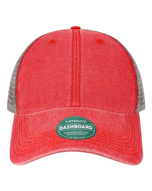 LEGACY DTA Dashboard Trucker Cap #color_Scarlet Red/ Grey