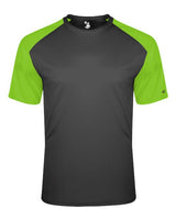 Badger 4230 Breakout T-Shirt #color_Graphite/ Lime