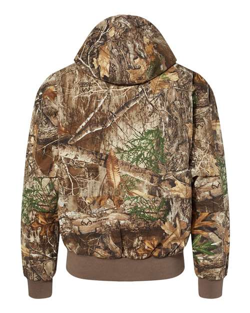 Dri Duck 5034 Men's Laramie Canvas Hooded Jacket #color_REAL TREE EDGE
