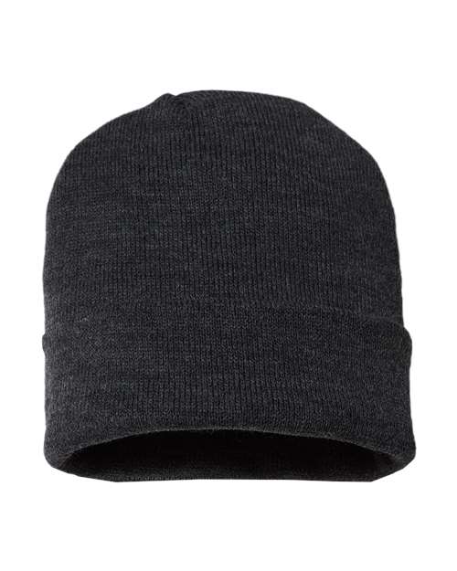 "CAP AMERICA TKN24 USA-Made 12" Cuffed Beanie #color_Dark Heather Grey"