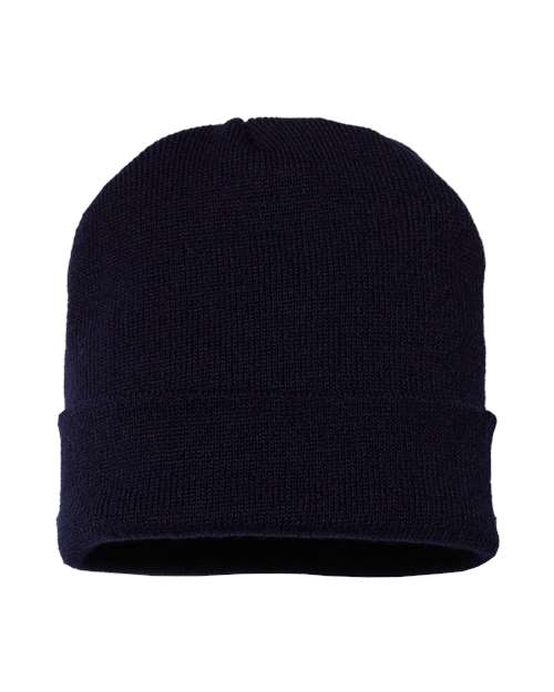 "CAP AMERICA TKN24 USA-Made 12" Cuffed Beanie #color_True Navy"