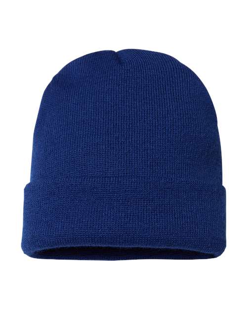 "CAP AMERICA TKN24 USA-Made 12" Cuffed Beanie #color_True Royal"