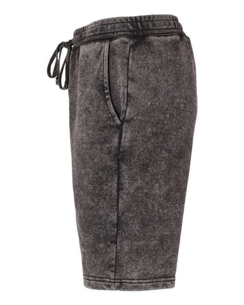 Independent Trading Co. PRM50STMW Mineral Wash Fleece Shorts #color_Black