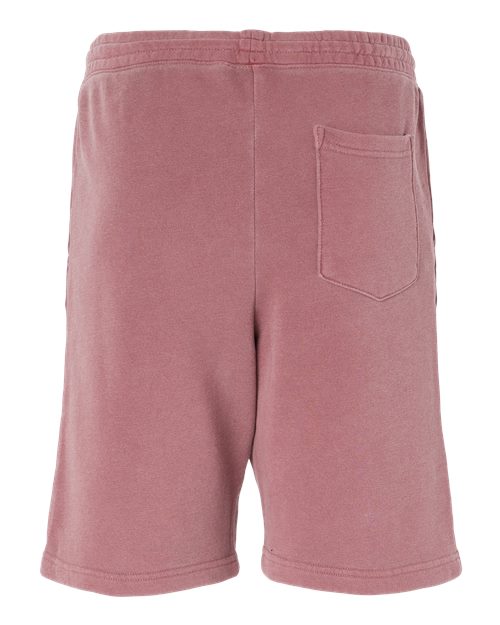 Independent Trading Co. PRM50STPD Pigment-Dyed Fleece Shorts #color_Pigment Maroon