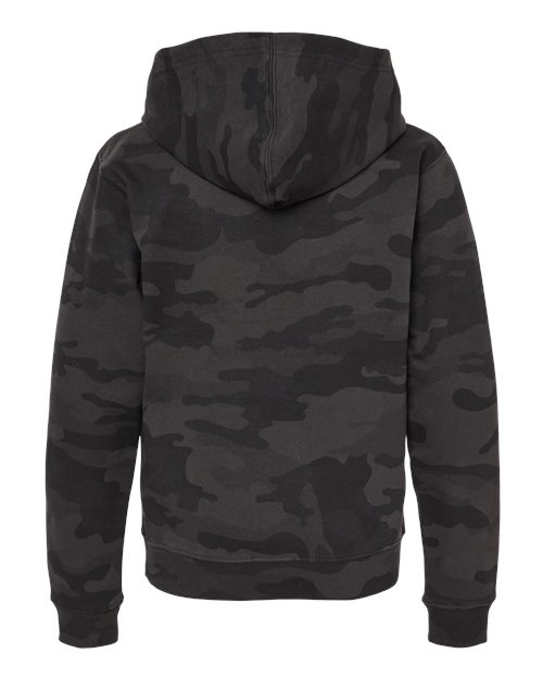Independent Trading Co. SS4001Y Youth Midweight Hooded Sweatshirt #color_Black Camo