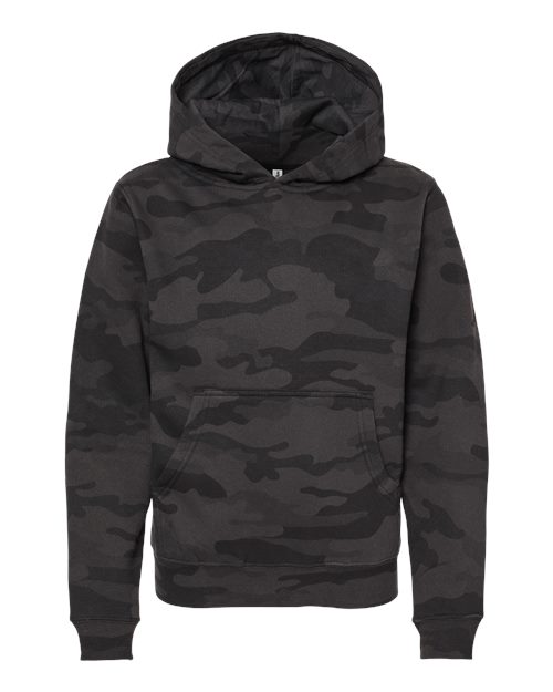 Independent Trading Co. SS4001Y Youth Midweight Hooded Sweatshirt #color_Black Camo