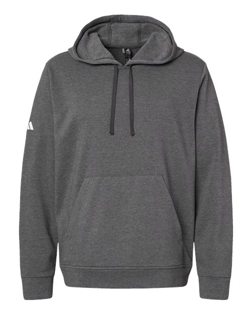 Adidas A432 Fleece Hooded Sweatshirt #color_Dark Grey Heather