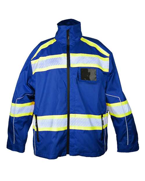 Kishigo B300-303 EV Series Enhanced Visibility Premium Jacket #color_Royal Blue/ Lime