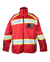 Kishigo B300-303 EV Series Enhanced Visibility Premium Jacket #color_Red/ Lime