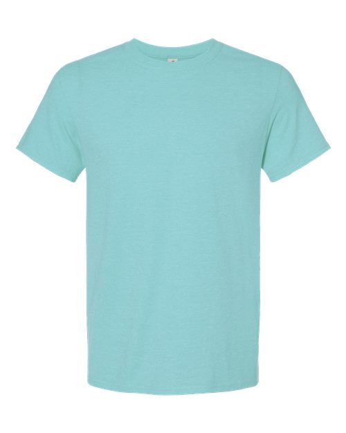 Jerzees 560MR Adult Premium Blend Ring-Spun T-Shirt #color_SMPLY AQUA HTHR