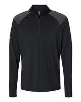 Adidas A520 Shoulder Stripe Quarter-Zip Pullover #color_Black