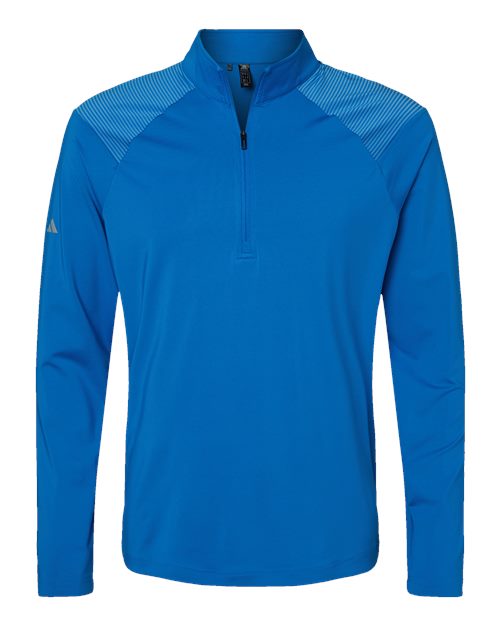 Adidas A520 Shoulder Stripe Quarter-Zip Pullover #color_Glory Blue