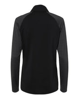 Adidas A521 Women's Stripe Block Quarter-Zip Pullover #color_Black