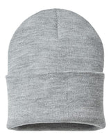 Atlantis Headwear PURE Sustainable Beanie #color_Light Grey Melange