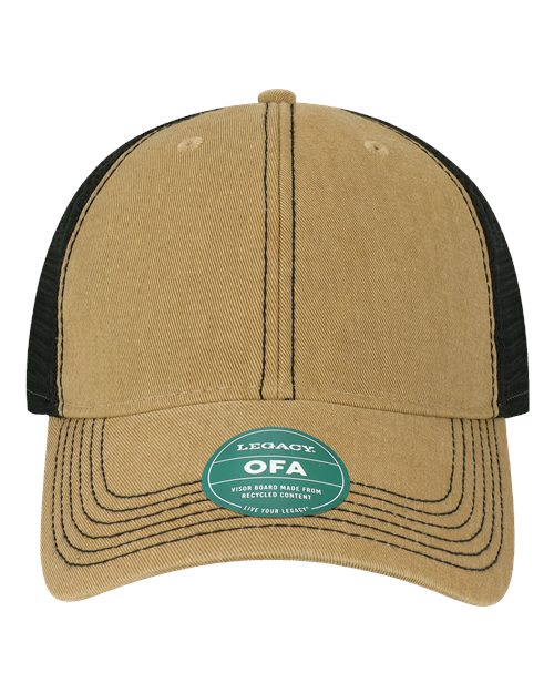 LEGACY OFA Old Favorite Trucker Cap #color_Khaki/ Black