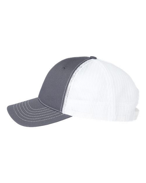 Classic Caps USA100 USA-Made Trucker Cap #color_Charcoal/ White