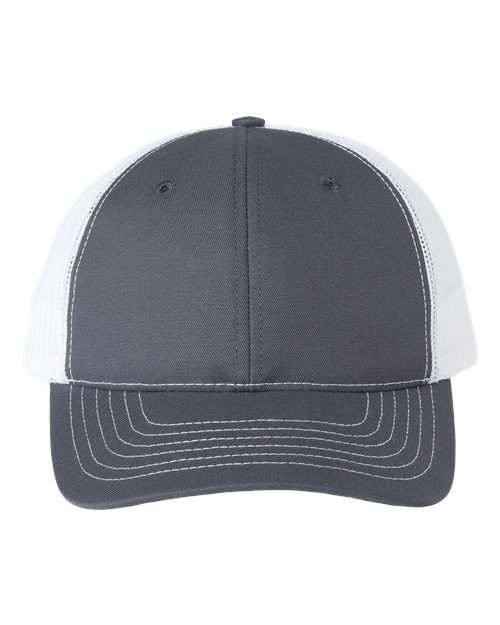 Classic Caps USA100 USA-Made Trucker Cap #color_Charcoal/ White