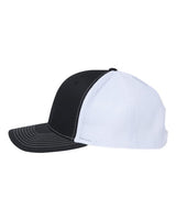 Richardson 112PL 112+ R-Flex Adjustable Trucker Cap #color_Black/ White