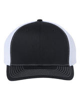 Richardson 112PL 112+ R-Flex Adjustable Trucker Cap #color_Black/ White
