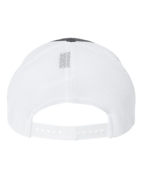 Richardson 112PL 112+ R-Flex Adjustable Trucker Cap #color_Charcoal/ White