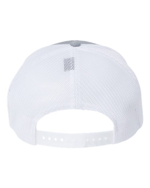 Richardson 112PL 112+ R-Flex Adjustable Trucker Cap #color_Heather Grey/ White