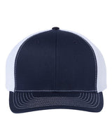 Richardson 112PL 112+ R-Flex Adjustable Trucker Cap #color_Navy/ White